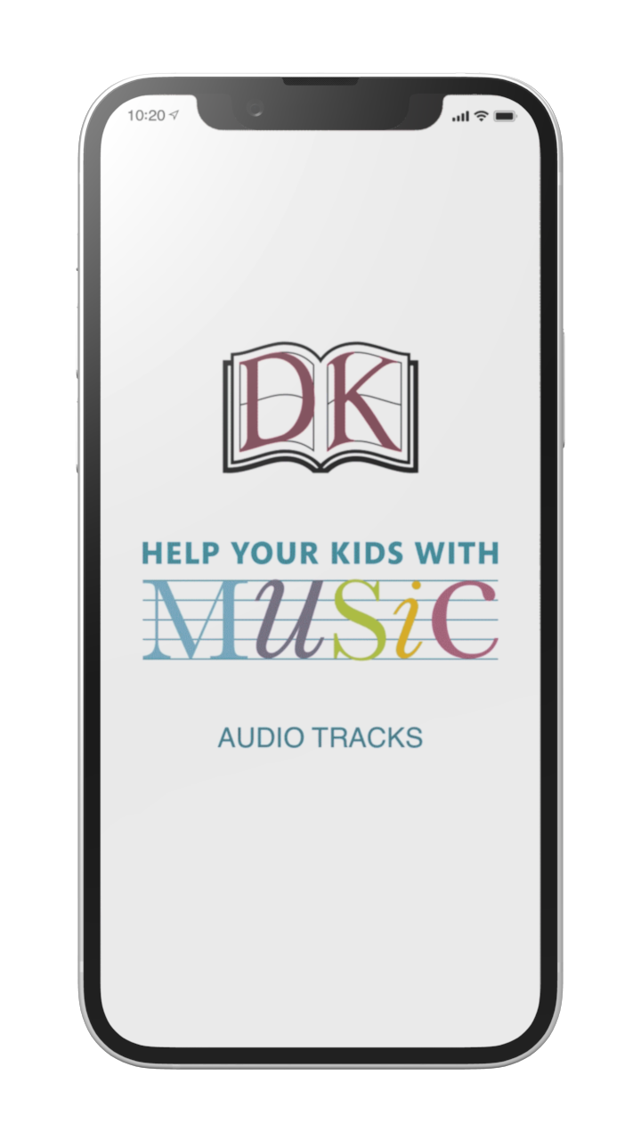 Animation showing the DK Music app in action